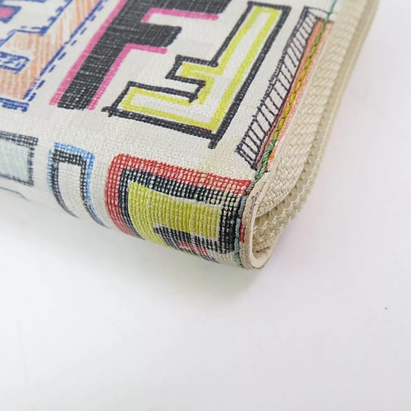 SOLD❤️ FENDI Multicolor Zucca PVC Canvas Long Zippy Wallet White Logo RARE - Picture 8 of 13